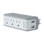 Marca: BELKIN, REGULADORES DE VOLTAJE, BELKIN SURGEPLUS 3-OUTLET MINI SURGE PROTECTOR WITH DUAL USB PORTS