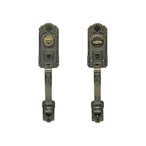 Cerradura decorativa de bronce antiguo con llave, Luxset