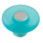 Tirador de hongo de plástico azul para mueble, Pacifica hardware