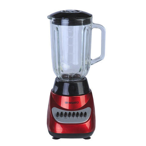 NISATO, LICUADORA DE 400W, ROJO, ENVASE DE VIDRIO