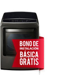 22kg Secadora a Gas de Carga Frontal con vapor & ThinQ™ (Wi-Fi), Color acero negro