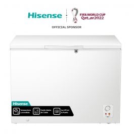 Congelador Hisense | 11p3 | 295 lts | Manija de seguridad | incluye Puertas de cristal | Blanco