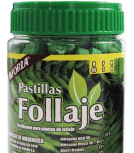 Frasco follaje forza (100 pastillas), Forza abono