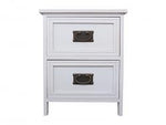 Mesa de 2 cajones color blanco