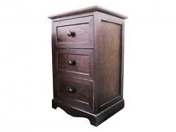 Mesa de 3 cajones negra
