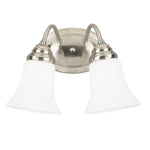 Lámpara de níquel cepillado para pared con 2 luces de 60w, Westinghouse