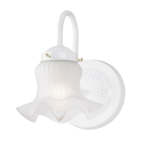 Lámpara blanca de latón vidrio helado de pared 60w, Westinghouse