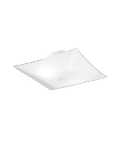 Lámpara de techo 2 luces 60 watts cuadrada blanca, Westinghouse