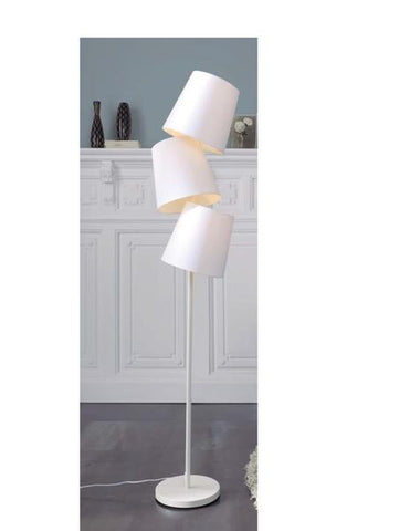 Lámpara de antorcha blanca con 3 pantallas