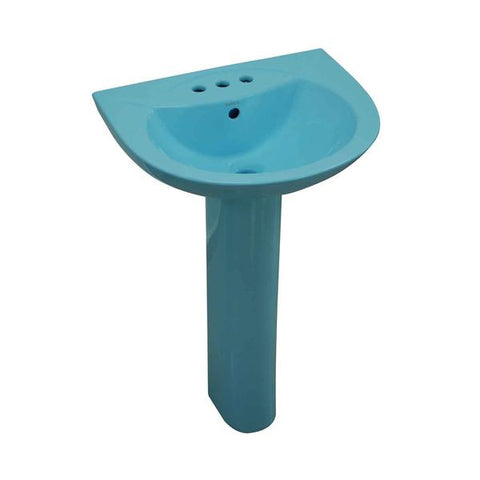 Lavamanos celeste de 20" con pedestal, Imperial