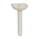 Lavamanos crema de 20" con pedestal, Imperial