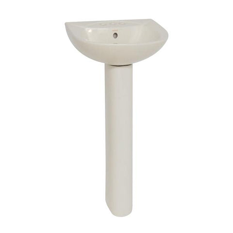 Lavamanos crema de 20" con pedestal, Imperial