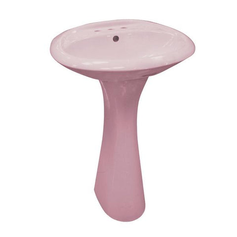 Lavamanos rosado de 20" con pedestal, Imperial