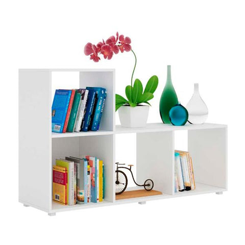 Librero blanco en forma de l, Brv moveis