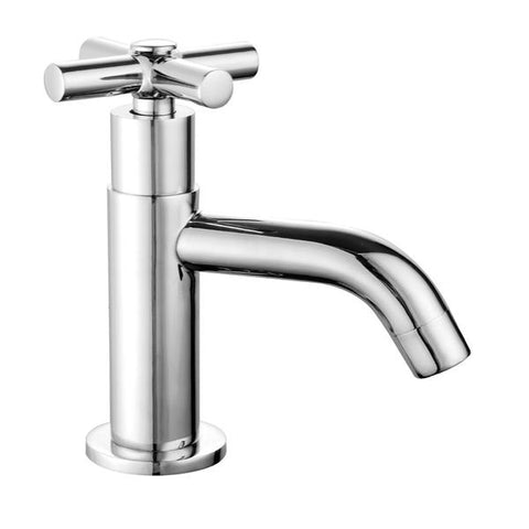Llave de lavamanos sencillo con manilla de cruz cromada, Price pfister
