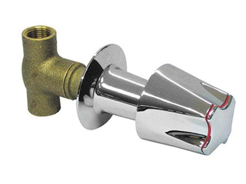 Llave para lavamanos sencilla de baño cromada con rosca de 1/2" aquatek, Aquatek