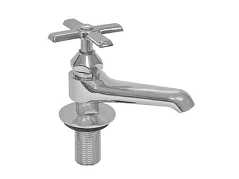 Llave sencilla para lavamanos con manubrio en cruz de 1/2" aquatek, Aquatek