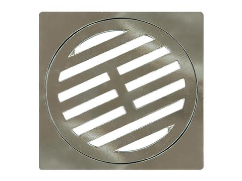 Parrilla enroscable para piso de ducha cromada de 4 x 4" aquatek, Aquatek
