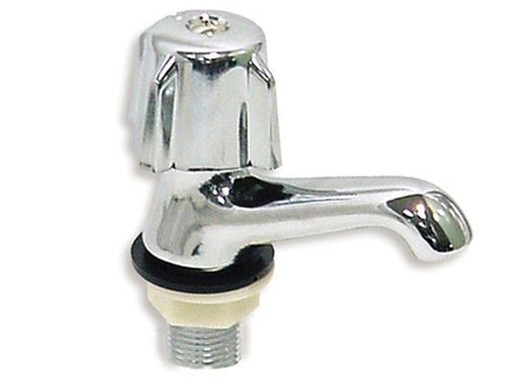 Llave sencilla para lavamanos de bronce y cromo aquatek, Aquatek