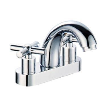 Llave de lavamanos doble con manubrio en cruz cromada price pfister de 4", Price pfister