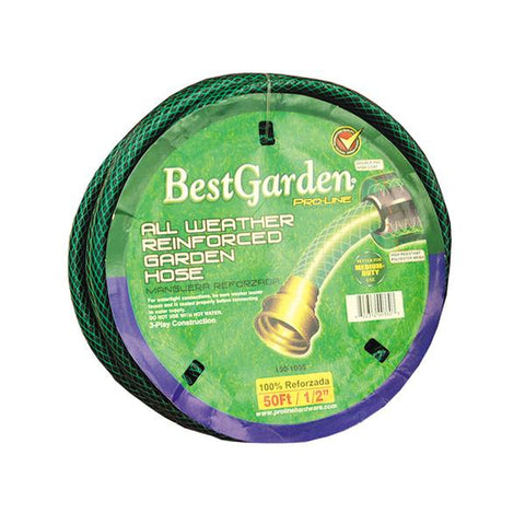 Manguera reforzada de 1/2"x50`, Best garden