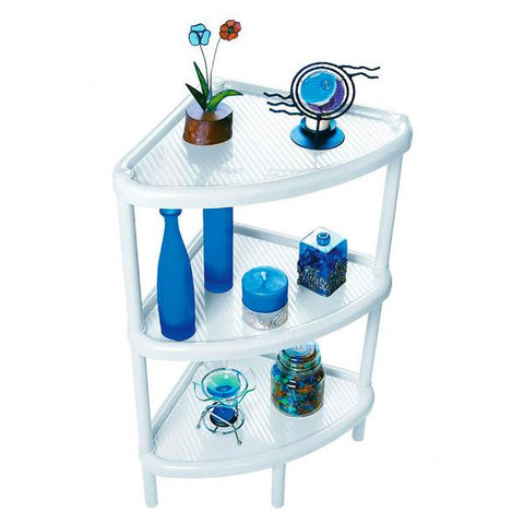 Mesa multiusos triangular blanca de 3 niveles, Rimax