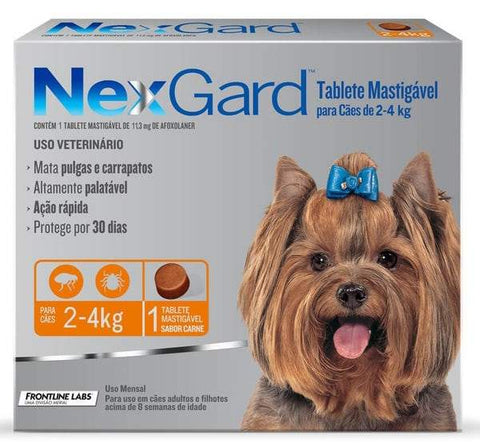Nexgard comprimido masticables para perros 2 a 4 kg