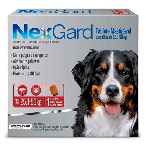 Nexgard comprimido masticable para perros 25 a 50 kg