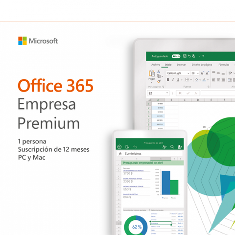Marca: MICROSOFT, SOFTWARE, MICROSOFT OFFICE 365 EMPRESA PREMIUM 2019 PC/MAC - 1 USUARIO