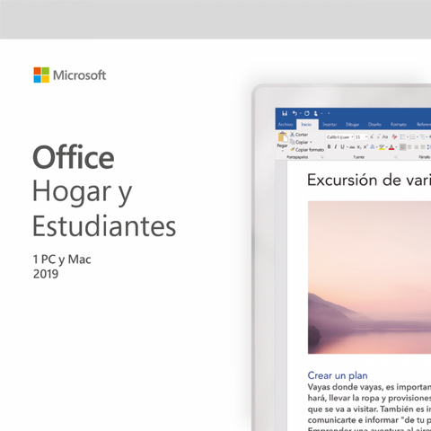 Marca: MICROSOFT, SOFTWARE, MICROSOFT OFFICE HOGAR Y ESTUDIANTE PARA PC/MAC 2019 - 1 USUARIO