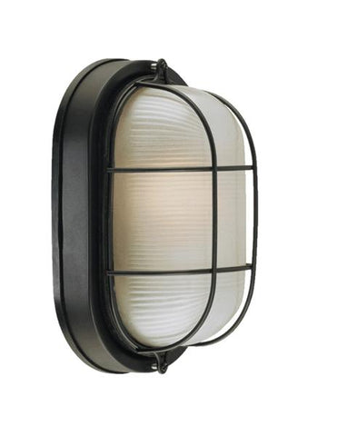 Lámpara de pared para exteriores ovalada negra 60 watts base de socket e27, Westinghouse