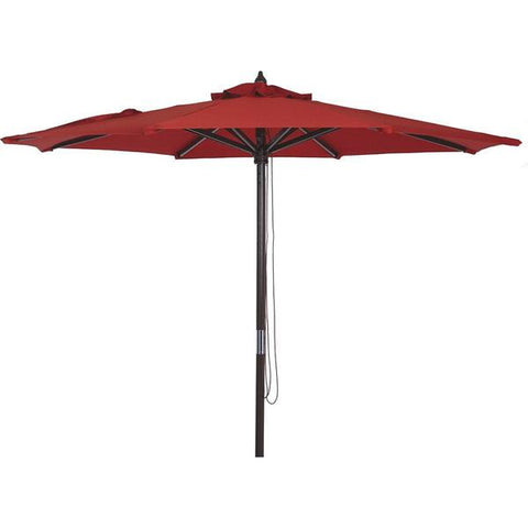 Paragua de madera 7.5' rojo para exterior, Best garden