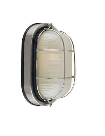Lámpara de pared ovalada para exteriores mono luz 60 watts base de socket e27 niquelada, Westinghouse