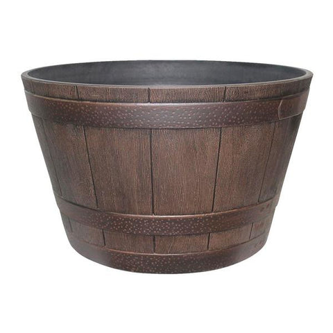 Pote estilo barril de 22" kentucky walnut