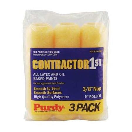 Paquete de motas para rodillo de 9" x 3/8". 3 unidades, Purdy