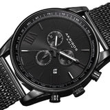 Men's Akribos XXIV AK813 Swiss Cronógrafo Fecha Reloj De Malla De Acero Inoxidable