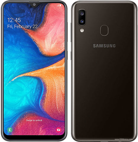 SAMSUNG, GALAXY A20, 32GB, 3GB RAM, MICROSD HASTA 512GB, 6.4", NEGRO, SINGLE SIM, OCTACORE, CAMARA 13MP, SELFIE 8MP