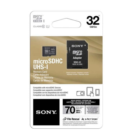Marca: SONY, MEMORIAS MICRO SD, MEMORIA MICRO SD 32GB ADAPTADOR ESTUCHE CLASE 10 USH I 70MB S