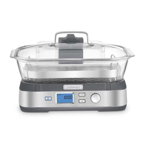 Marca: CUISINART, OLLAS Y SARTENES, CUISINART STM-1000 COOKFRESH VAPORIZADOR DE VIDRIO DIGITAL, ACERO INOXIDABLE