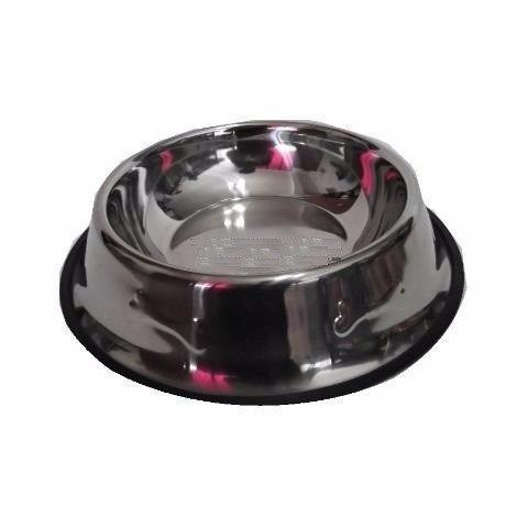 Plato de acero inoxidable grande para mascotas