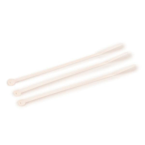 Paquete de 100 tiras de nylon de 28 cm color blanco, 3m
