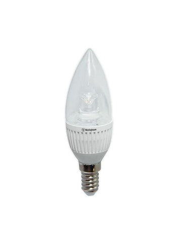 Paquete de 2 bombillos led de vela de 5watts, 3000kelvin, base e12, Westinghouse